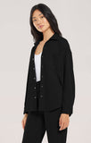 WFH Modal shirt jacket in black