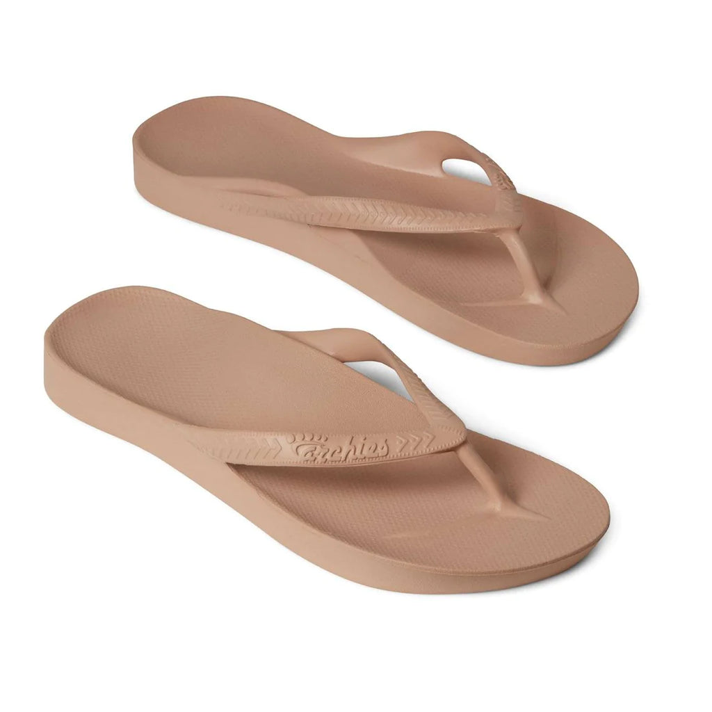 Arch support flip flops in tan – STEP in 4 MOR