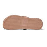 Arch support flip flops in tan