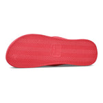 Arch support flip flops in coral