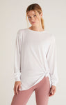 Cool down LS top in white