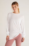 Cool down LS top in white