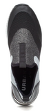 Mari Black/Silver knit slip-on sneakers