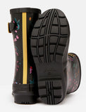 Molly mid-height rain boots in black botanic