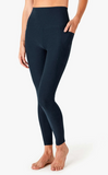 Out of pocket high waisted midi leggings in nocturnal navy