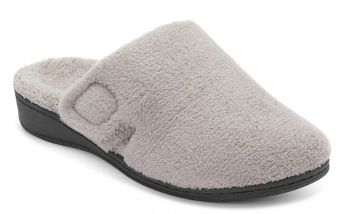 Gemma mule slipper in light grey