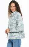 Mya camo quilted jacket in dusty sage