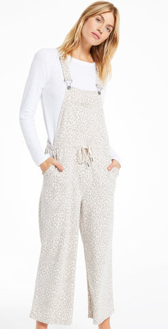 Tonal leopard cinched waist overalls (Limited Edition)