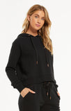 Faith speckled hoodie in black