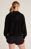 Good sport nylon mix hoodie in black