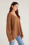 Weekender sweater in camel brown