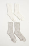 Cozy plush socks (2-pack) heather grey