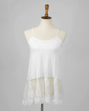 Ruffle lace top extender in ivory